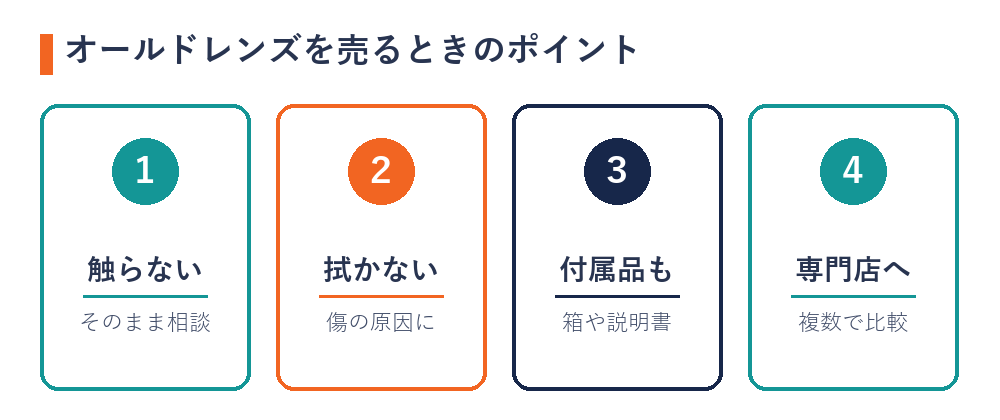 オールドレンズを売るときのポイント（触らない・拭かない・付属品も・専門店へ）